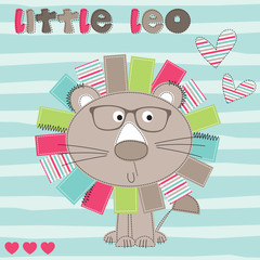 little leo vector illustration