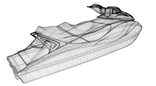 Jetski  Isolated Front View