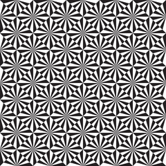 Abstract Seamless Black and White Art Deco Vector Pattern