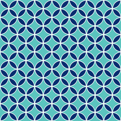 Fototapeta premium Seamless Intersecting Geometric Circle Pattern