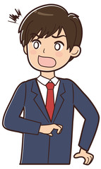 ショックを受ける学生