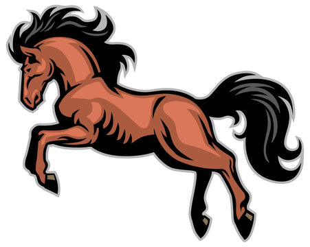 horse run mascot