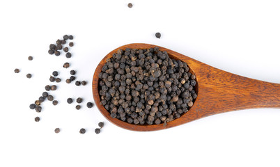 pepper in wooden spoon