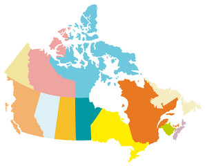 カナダの地図