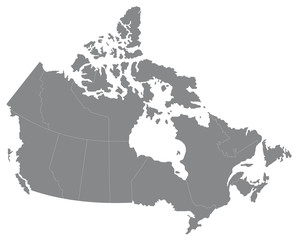 カナダの地図