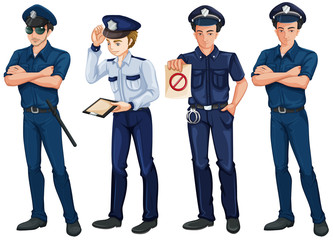 Four policemen