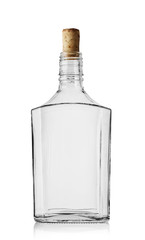 Empty bottle of cognac with cork