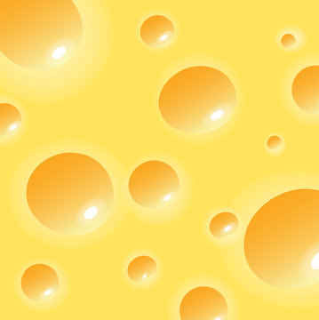 Yellow cheese with wholes texture vector