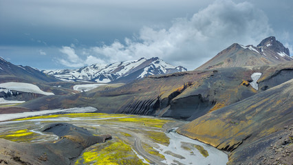 Scenic highland area of Landmannalaugar, Iceland