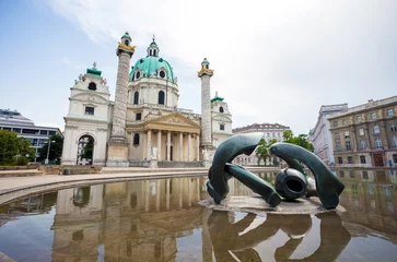 Deurstickers St. Charles's Church in Vienna © PixAchi