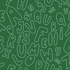 Seamless pattern with letters