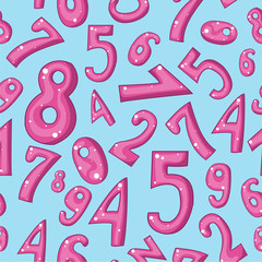 Seamless pattern with numbers