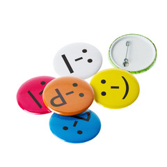 Colorful smileys, Smiley faces on a white background