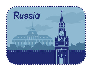 Obraz premium Illustration with acropolis of Athens in Greece