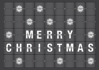 Merry Christmas Holiday Greeting in Airport Flipboard Style
