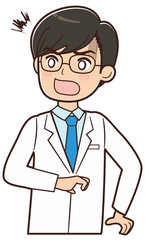 Fototapeta premium 驚くドクター