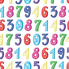 Seamless pattern with numbers