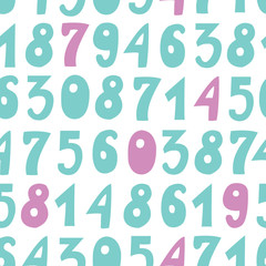 Seamless pattern with numbers