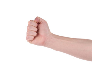 Close up of man's fist.