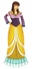 Fairytale cartoon character - princess - illustration for the children