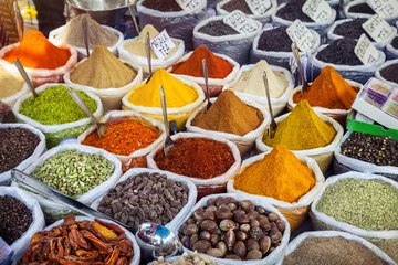 Store enrouleur tamisant sans perçage Inde Indian colorful spices