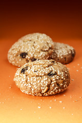 Cookies on a orange background