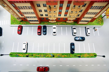 mock town house miniature people