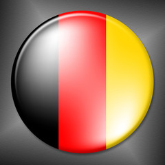 German Badge Shows Waving Flag And Button