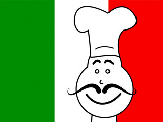 Italy Chef Represents Cooking In Kitchen And Chefs