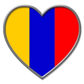 Columbia Heart Means Valentine Day And Columbian