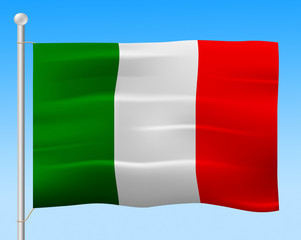 Italy Flag Means Italian Nationality And European