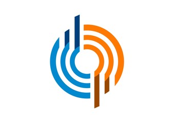 circle, logo, stripe, communication, sphere, globe, connection