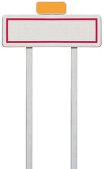 panneau de signalisation d'entrée de ville