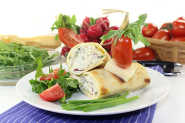Käse Crepe Röllchen