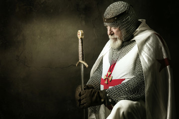 Templar knight - obrazy, fototapety, plakaty