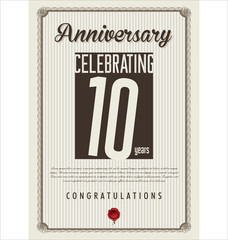 Anniversary retro background