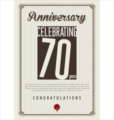 Anniversary retro background