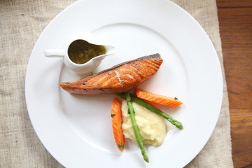 Grilled Salmon steak