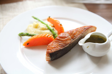 Grilled Salmon steak
