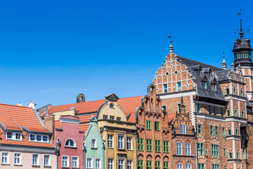 Naklejka na ściany i meble Colorful houses in Gdansk, Poland