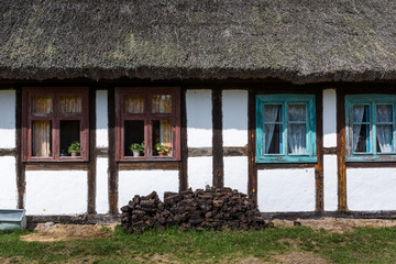 Old wooden house in Kluki, Poland
