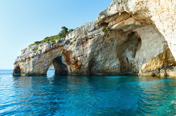 Fototapeta na wymiar The Blue Caves in Zakynthos (Greece)