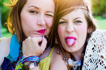 Festival people, facial expression