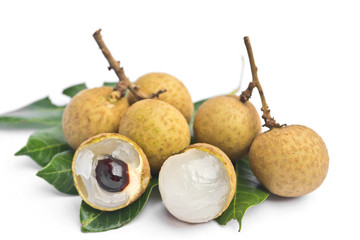 longan - fruit on white background