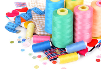 Sewing Accessories isolated on white