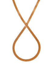 Gold chain on white background