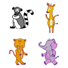 Vector File EPS10 Hand-drawn cartoon wild illustration icon