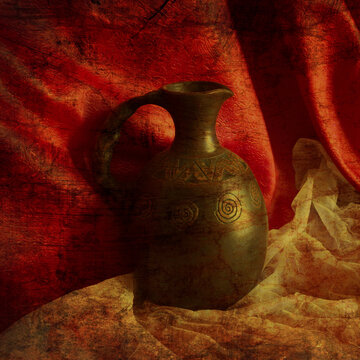 with a jug in the old Armenian style