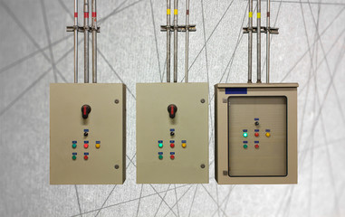 electric system in cabinet  building system abstract line backgr