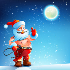 Costume BDSM. Gag Santa Claus.